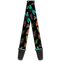 Guitar Strap - Insects Scattered Close-Up Black (Us Import) Acc Neu