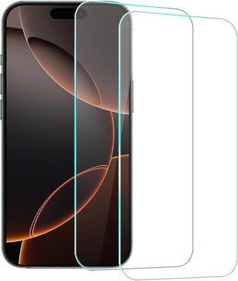 Clear 9H Tempered Glass Film Screen Protectors for iPhone 16 Pro Max - 2 Pack