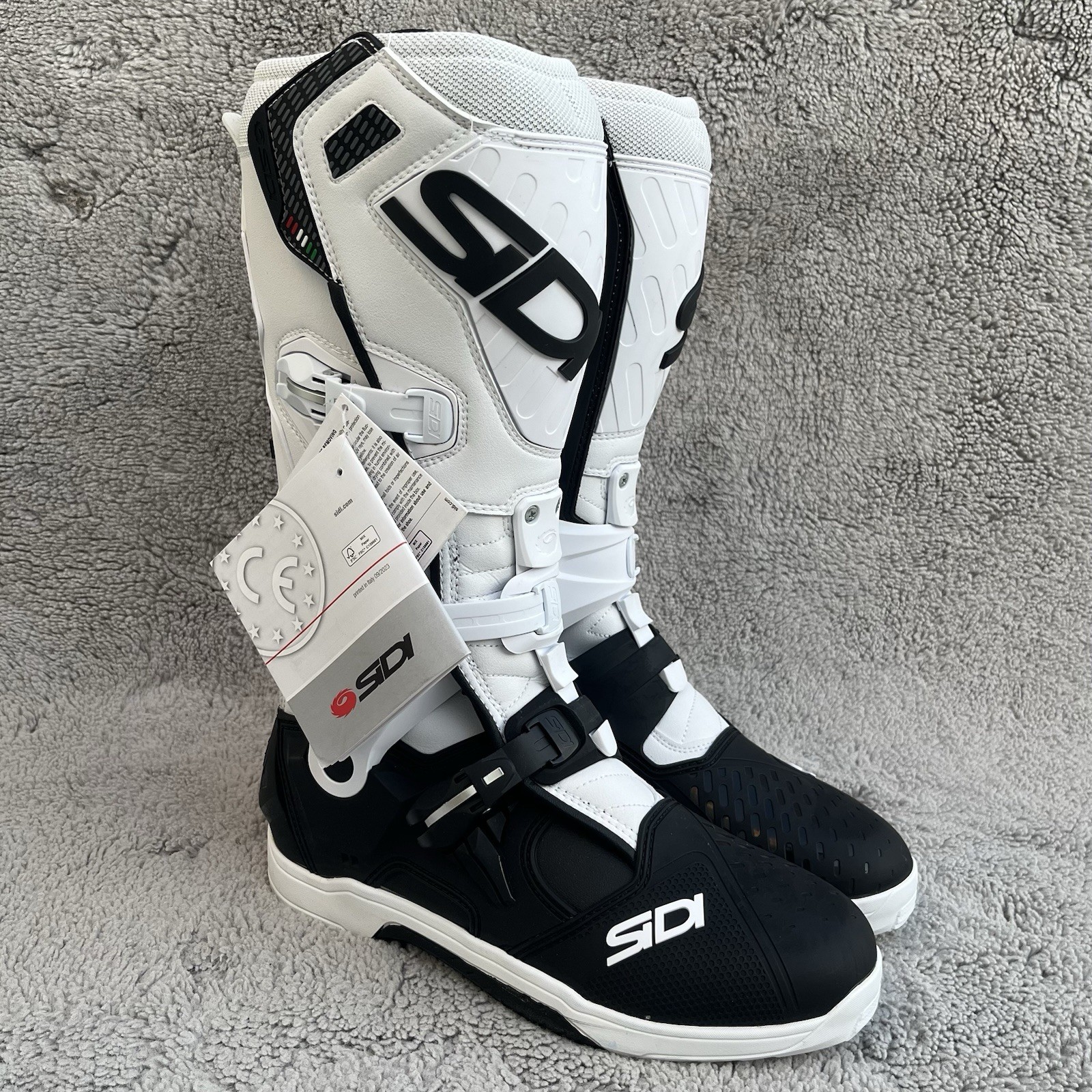 Bottes motocross Sidi Crossair noir et blanc taille 45 pour le off-road