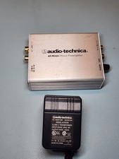 Audio-Technica AT-PEQ3 2-Ch Phono Preamplifier Analog RCA I/O 12V Silver AS-IS