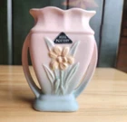 Vintage Hull Pottery 4 3/4 inch Vase, Iris  Incised Bottom Stamp