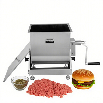 CMI Manual Meat Mixer 30 Pound Sausage Mixing Stainless Steel Tilt Tank Mixer