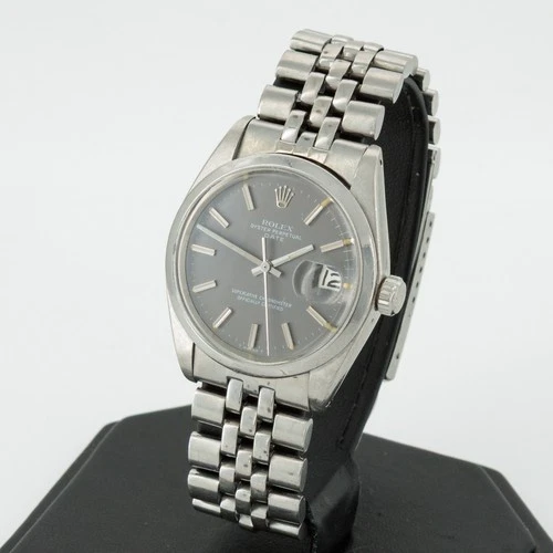 Men's Rolex OP Date SS Slate Gray Dial Ref.#1500 34mm Watch #W253617-1