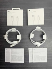 2x GENUINE Apple USB-C to Lightning Charging Cables 1m LOT OF 2 A2561 MM0A3AM/A