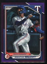 2024 Bowman #BP-81 Sebastian Walcott Prospects Purple #/250 Texas Rangers