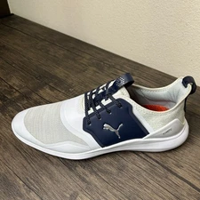 PUMA Mens Golf Shoe Ignite NXT 192225-07 White Navy Spikeless Size 10 3916