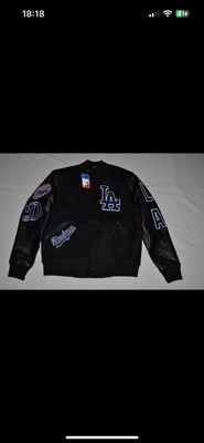 Pro Standard Los Angeles Dodgers Baumwoll-Mix Logo Varsity Jacke Alle Größen Neu
