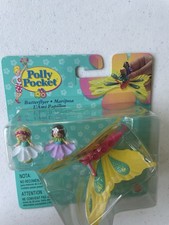 BUTTERFLYER Polly Pocket Vintage Bluebird Toys 1998 Flower Fairy Fairies Doll