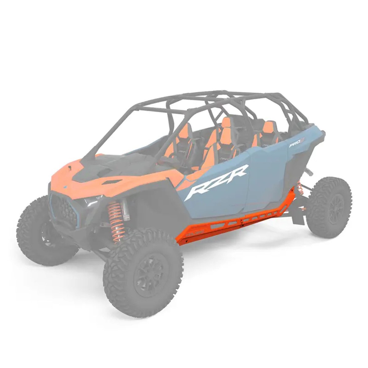 Polaris 2890395-647 Orange Burst Low Profile Rock Sliders 4 Polaris 2890395-647 Orange Burst Low Profile Rock Sliders 4