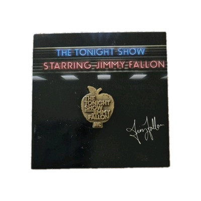 The Tonight Show Starring Jimmy Fallon Pintrill Apple Logo Pin 2016 NBC Studios