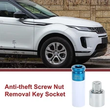 1Set Wheel Lock Lug Nut Type N Anti-theft Key Socket with Adapter for Land Rover