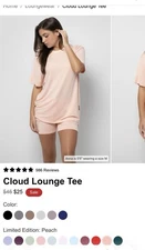 Comfrt Cloud Lounge Tee Peach small