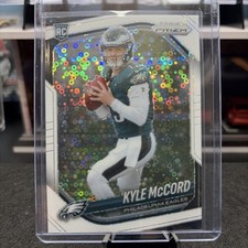 2025 Prizm Kyle McCord #377 White Disco Prizm RC EAGLES 💎  