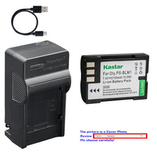 Kastar BLM-1 Battery AC USB-C Charger for Olympus C-5060 C-7070 C-8080 Camera