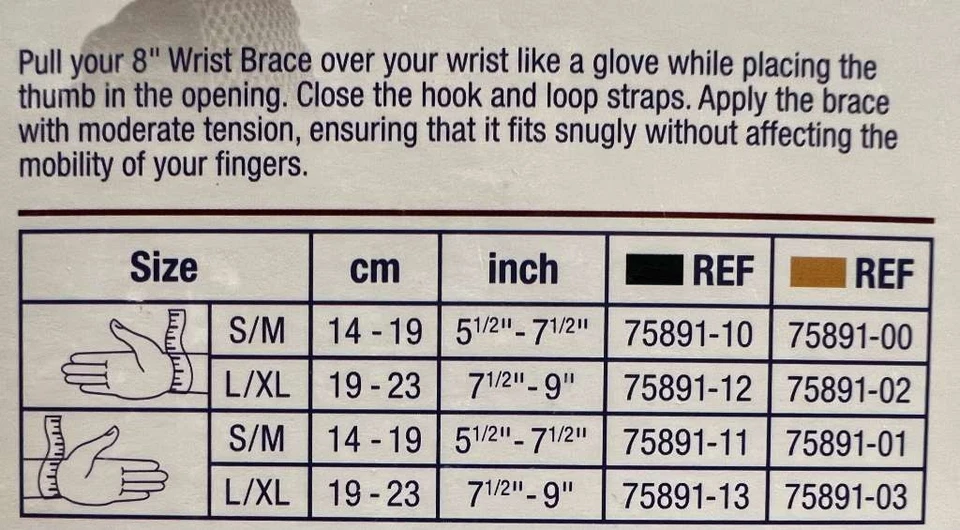 FLA  Airflow 8" Wrist Brace Black -Right Large/XL - Carpal Tunnel - Arthritis - Image 3 of 4