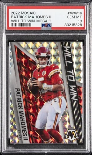 2022 PANINI MOSAIC WILL TO WIN MOSAIC #WW16 PATRICK MAHOMES II PSA 10