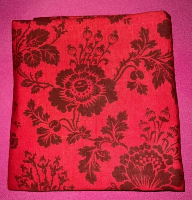 Tissu ancien ameublement coton Napoléon III   larg 79 cm x H 225  cm réf C361 - Photo 1/4