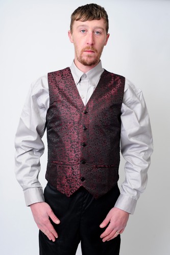 Pattern Swirl Men's Formal Wedding Waiters Waist Coat waistcoat Jamawar 15 color - Picture 67 of 94