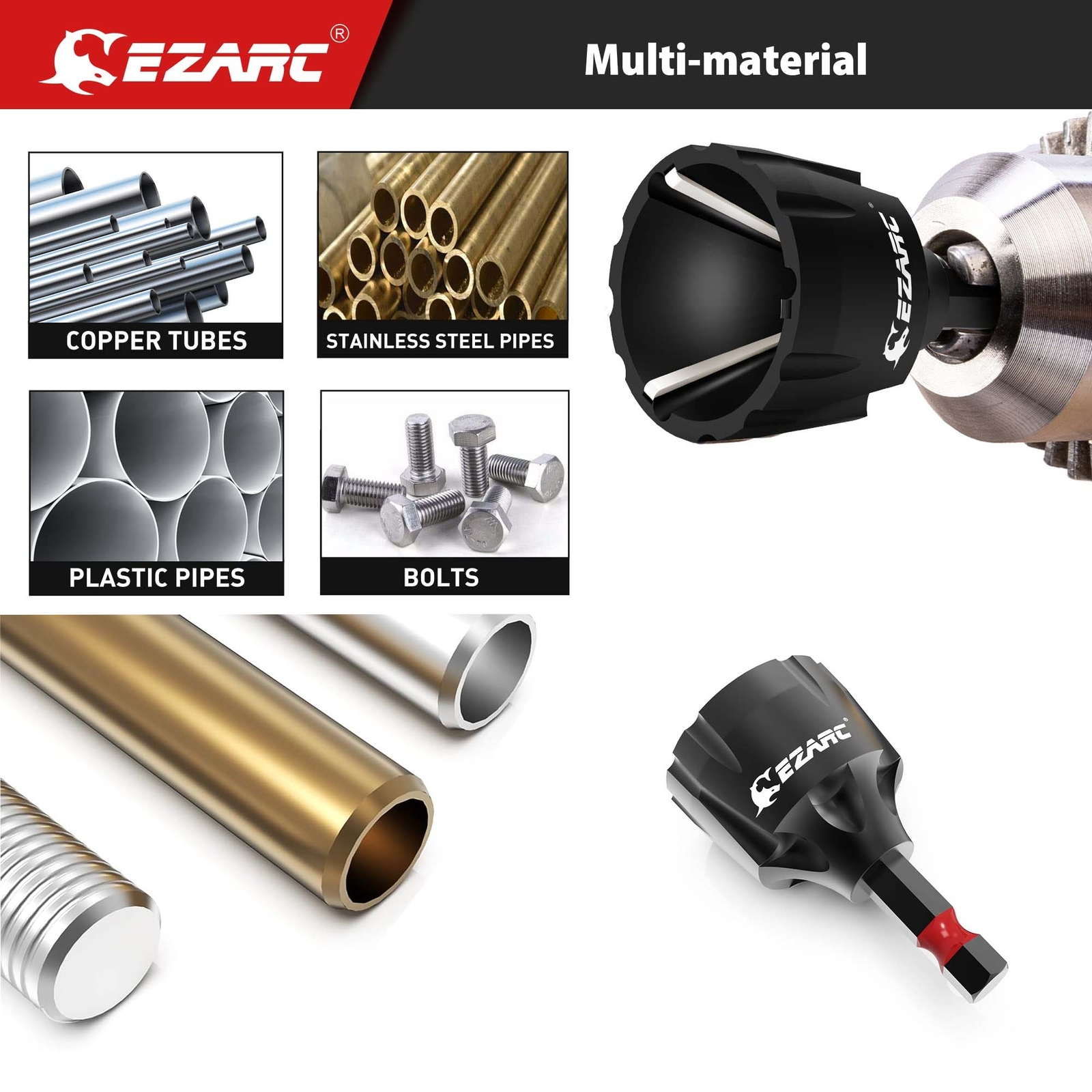 EZARC Deburring Chamfer Tool, External Rotary Deburring Coverage, Remove Burr Game Room Solutions