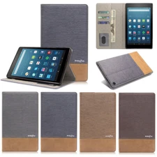 Folio PU Leather Smart Cover Case for Amazon All New Fire HD 8 8th Gen 2018 7th
