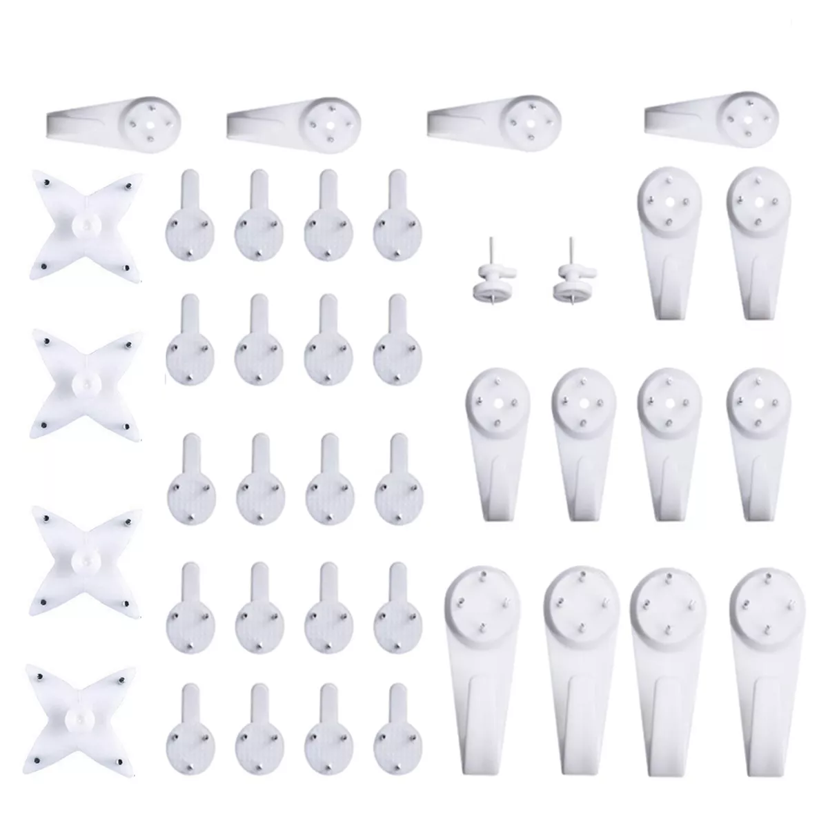 40Pcs Invisible Nail Screws Wall Hooks No Trace Picture Hangers Traceless  C8G7