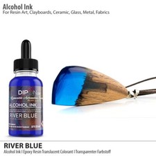 Alcohol Ink RIVER BLUE Epoxidharz Resin Petri Art Farbstoff Transluzent Epoxy