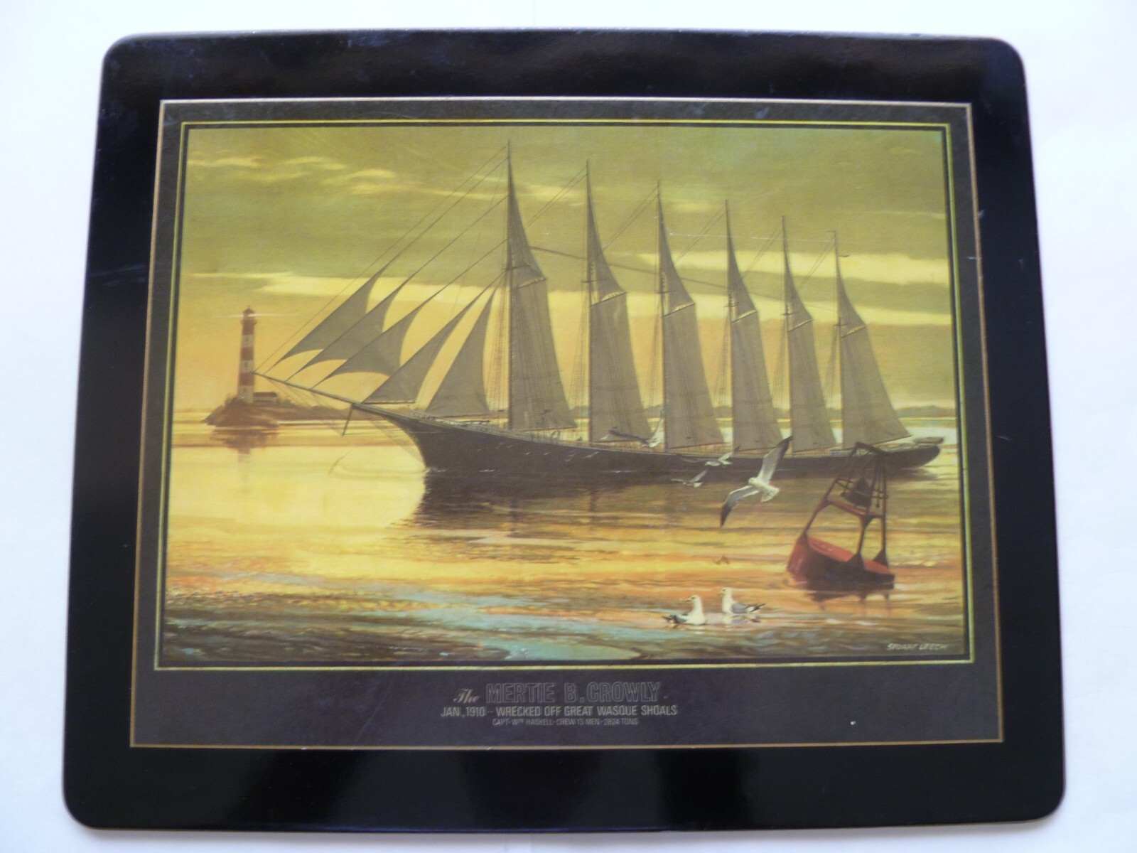 Stuart Nautical Sign 6 Vintage Stuart Leech Reproduction Prints Tall Sailing Ship Nautical ...