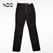 Universal Thread Womens Corduroy Skinny Pants Dark Burgundy Stretch 0/25R New