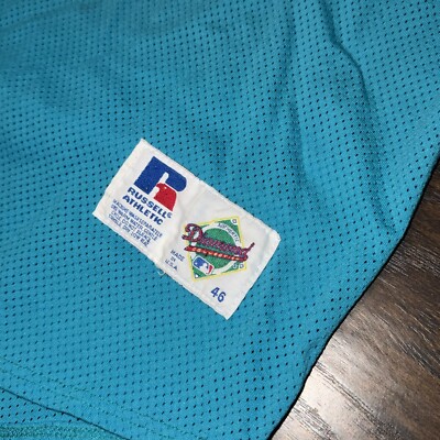 Vintage Portland Sea Dogs Game Worn Teal Russell Athletic Mesh