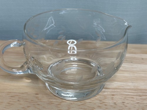 Vintage Princess House Heritage Etched Flowers Crystal Creamer - Picture 3 of 10