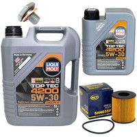 MotoröL Set 5W-30 6 Liter + ÖLfilter SH 4035 P + Schraube FüR Citroen Peugeot