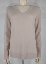 Apt. 9 beige tan 100 Cashmere V-Neck pullover sweater ladies Medium