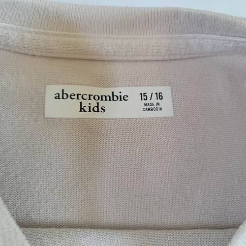 abercrombie Kids Girls Ivory Lightweight Long Sleeve Shirt 15/16 - Picture 3 of 6