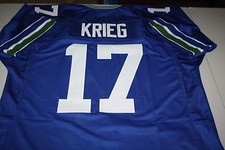 DAVE KRIEG #17 QB SEWN STITCHED HOME THROWBACK JERSEY SIZE XLG 12TH MAN