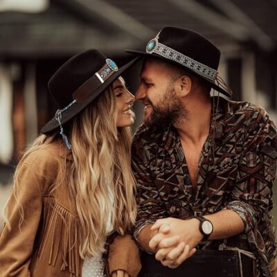 1PC Women Men Hat Bands Cowboy Turquoise Beaded Ethnic  display picture 1
