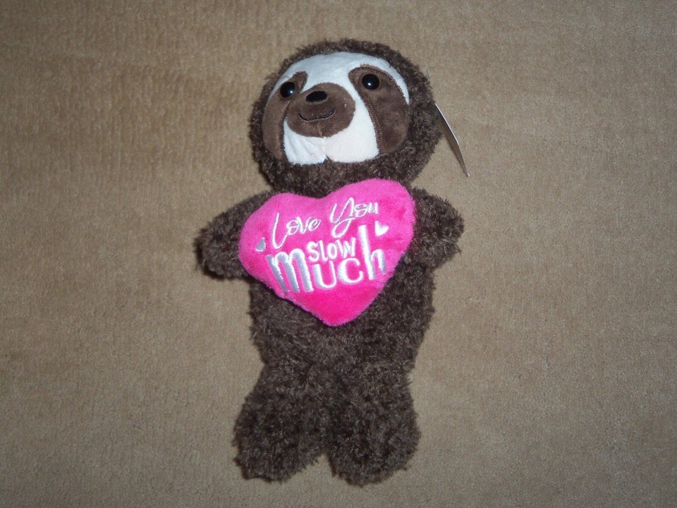 NEW, Valentine’s Day SLOTH HOLDING HEART Plush 9" Stuffed Animal eBay