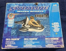 SWIMLINE Water Sports Inflatable Blowup Orca Squirter Squirt Pool Toy NEW Ride