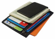 Mens Leather Wallet Money Clip Credit Card ID Holder Front Pocket Thin Slim NEW