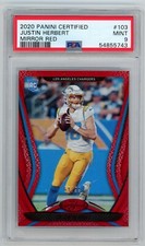 2020 Panini Certified Justin Herbert Miror Red RC /99 PSA 9 #103 Chargers