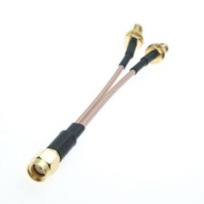 RPSMA Male to 2X RP SMA Female Y type Splitter Combiner jumper cable RG316