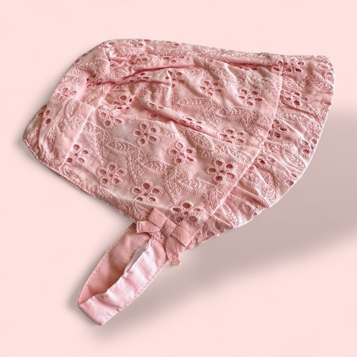 NUEVO 💛 Janie and Jack 💛 Janie and Jack Baby Sun Gorro 3-6 Meses Rosa Ojales - Imagen 2 de 2