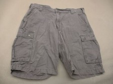 Carhartt Size 40 Mens Gray 100 Cotton Zip Fly Pockets Canvas Cargo Shorts 692