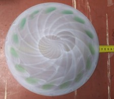 Plafoniera verde 30cm diametro usata solo vetro 