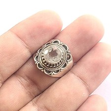 925 Sterling Silver Handmade Crystal Quartz Statement Ring All Size Available