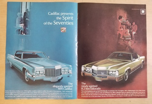 Cadillac Spirit Of The Seventies 1970 Cadillac & ElDorado Vintage Car Print Ad