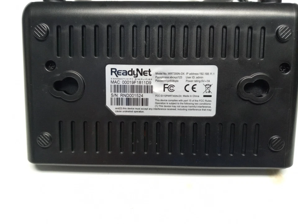 READYNET WIRLESS ROUTER MODEL WRT300N-DX - Image 3 of 4