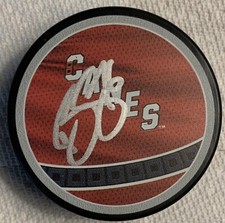 BRADY SKJEI AUTOGRAPH SIGNED NHL HOCKEY REVERSE RETRO PUCK CAROLINA HURRICANES