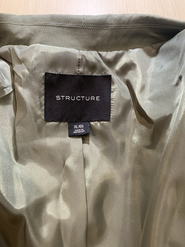 Structure Green 90’s Safari Field Jacket Style Blazer Sportcoat Jacket Mens XL - Picture 11 of 19