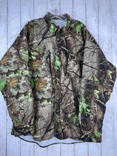 Gamehide Hunting Shirt XL Realtree Camo Pockets Zippers Long Sleeve Men's Cuff