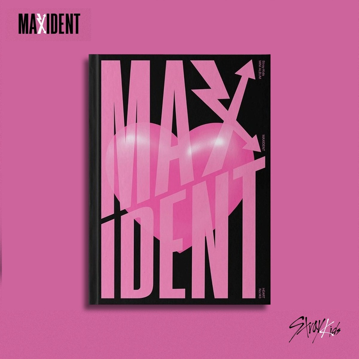 STRAY KIDS Mini Album MAXIDENT Standard HEART Ver. CD+Book+2p Card